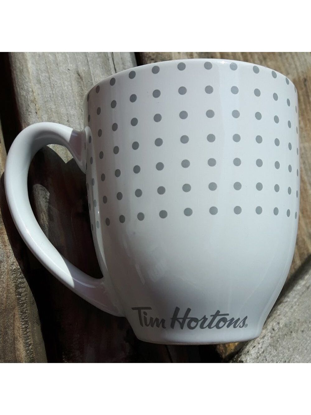 Tim Hortons 2017 Grey Dot Dark Blue Inside MUG